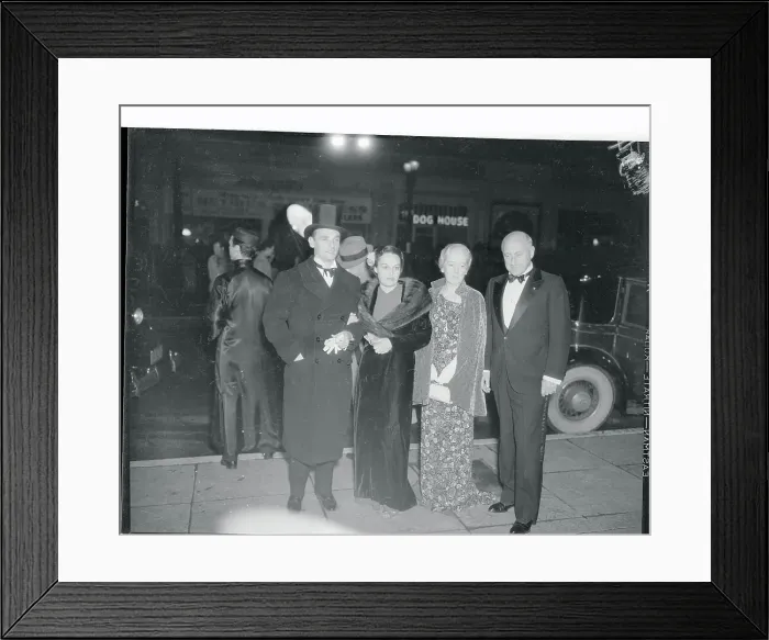 Framed Print : Cecil B. Demille and Friends Attending Chaplin Film Premier Framed Print : Cecil B. Demille and Friends Attending Chaplin Film Premier