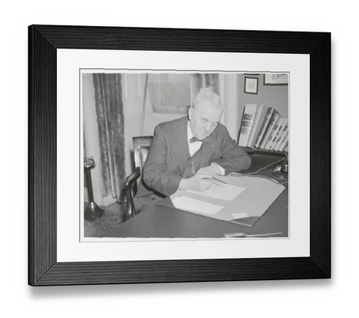Framed Print : George Norris Contemplating Decision Framed Print : George Norris Contemplating Decision