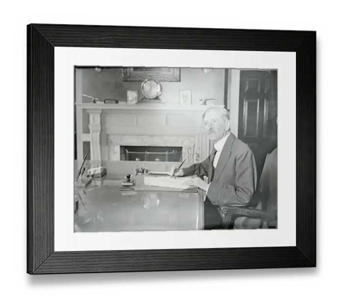 Framed Print : Claude A. Swanson Writing at Desk Framed Print : Claude A. Swanson Writing at Desk