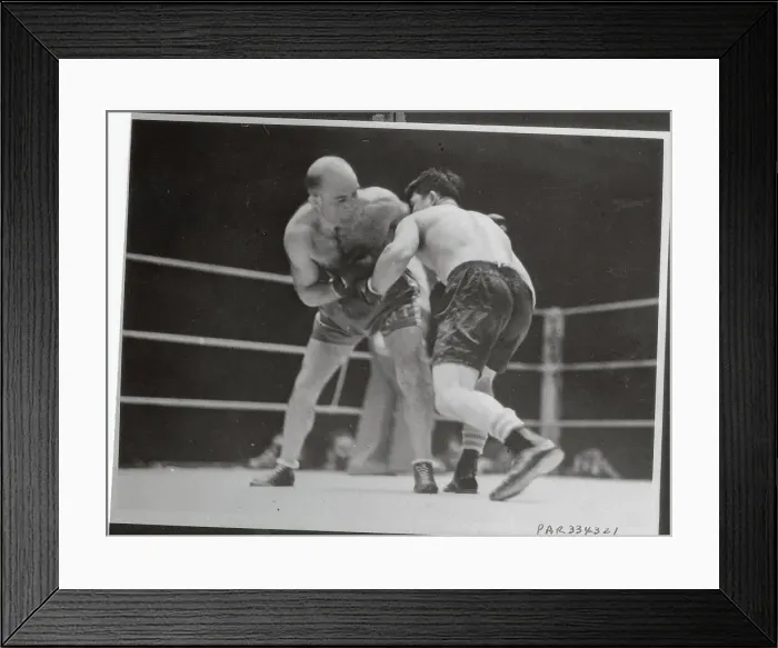 Framed Print : Marcel Thil Fighting Lou Brouillard Framed Print : Marcel Thil Fighting Lou Brouillard
