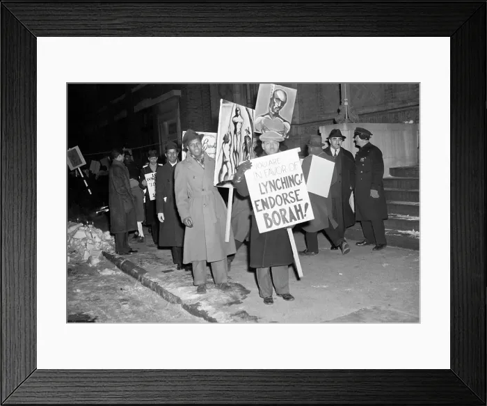 Framed Print : Demonstrators Protesting Senator William Borah Framed Print : Demonstrators Protesting Senator William Borah