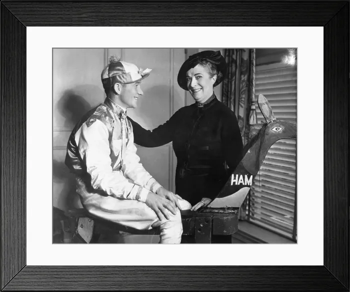 Framed Print : Ethel V. Mars and Jockey Robertson Framed Print : Ethel V. Mars and Jockey Robertson