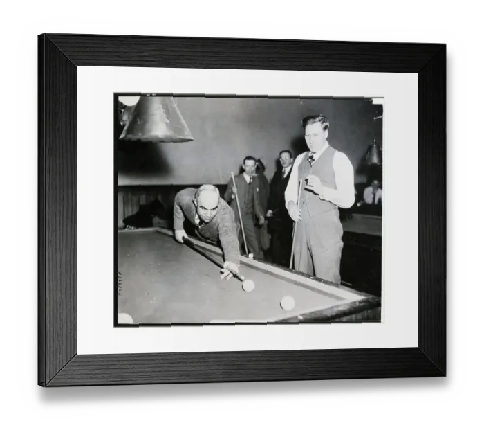 Framed Print : Men Playing Billiards While Others Watch Framed Print : Men Playing Billiards While Others Watch
