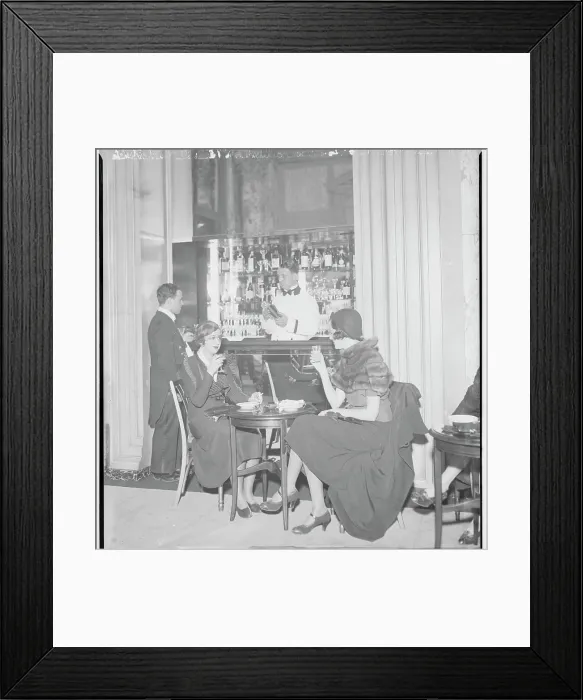 Framed Print : People Having Drinks in Rubber Cocktail Lounge Framed Print : People Having Drinks in Rubber Cocktail Lounge
