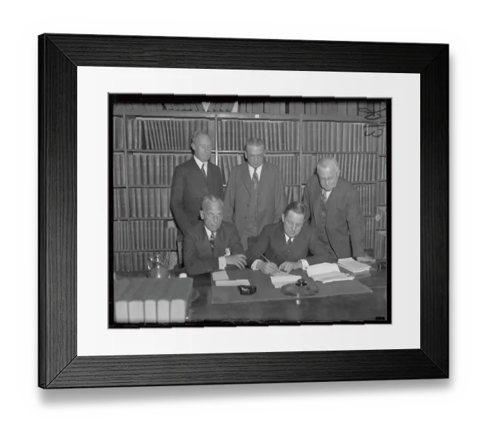 Framed Print : Auto Executives at a Table