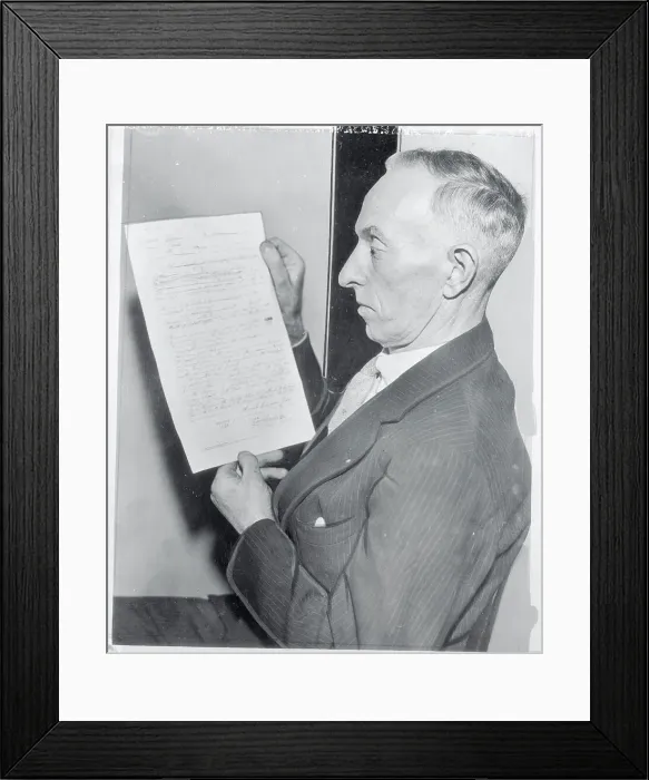 Framed Print : Frank Lan-Yonne Davis with Affidavit Framed Print : Frank Lan-Yonne Davis with Affidavit