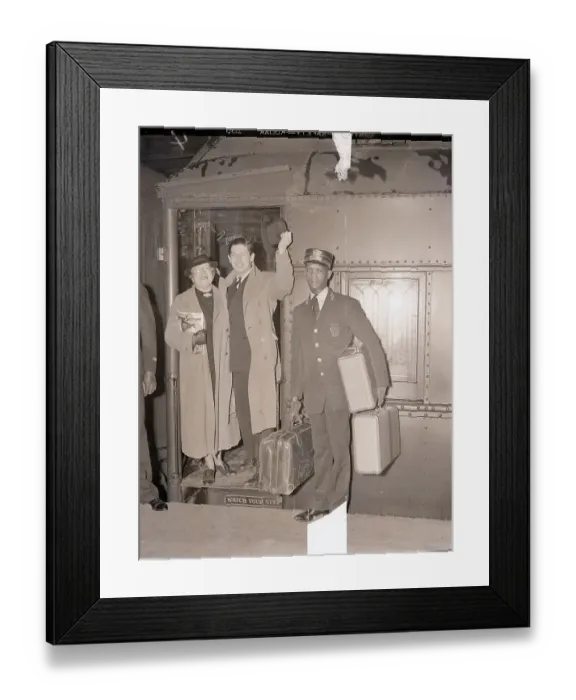 Framed Print : Milton Berle and His Mother Waving Framed Print : Milton Berle and His Mother Waving