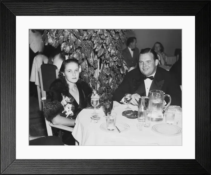 Framed Print : Virginia Hall and Edward Reeves at Patio Club Framed Print : Virginia Hall and Edward Reeves at Patio Club