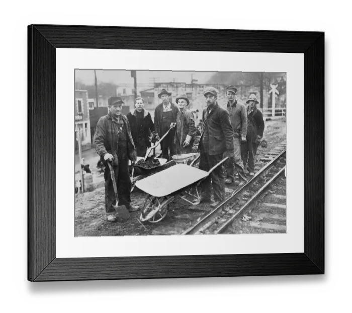 Framed Print : Group of Workers Stricken with Disease Framed Print : Group of Workers Stricken with Disease