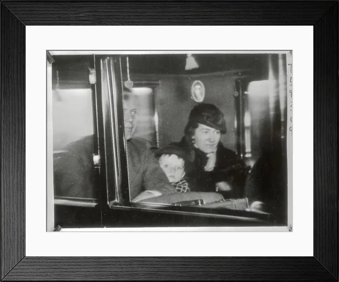 Framed Print : Mr. and Mrs. Charles A. Lindbergh Sitting Together