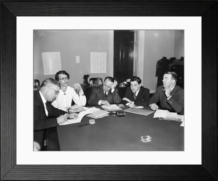 Framed Print : Men, Woman Seated;Investigating Gauley Br Framed Print : Men, Woman Seated;Investigating Gauley Br