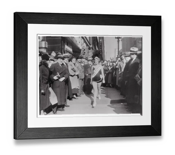 Framed Print : Crowd with Election Better Strolling on Street in Bathing Suit Framed Print : Crowd with Election Better Strolling on Street in Bathing Suit