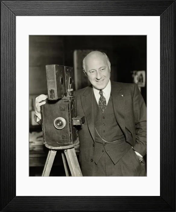 Framed Print : Cecil B. DeMille and His First Camera Framed Print : Cecil B. DeMille and His First Camera