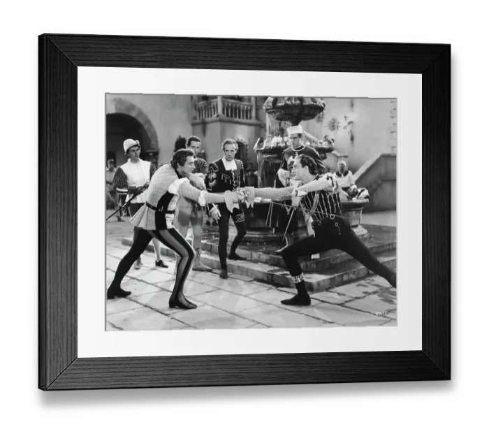 Framed Print : Basil Rathbone Participating in Duel Framed Print : Basil Rathbone Participating in Duel