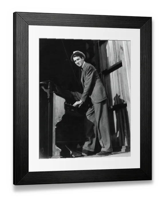 Framed Print : Jimmy Stewart Playing the Piano Framed Print : Jimmy Stewart Playing the Piano