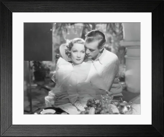 Framed Print : Gary Cooper Romances Marlene Dietrich Framed Print : Gary Cooper Romances Marlene Dietrich