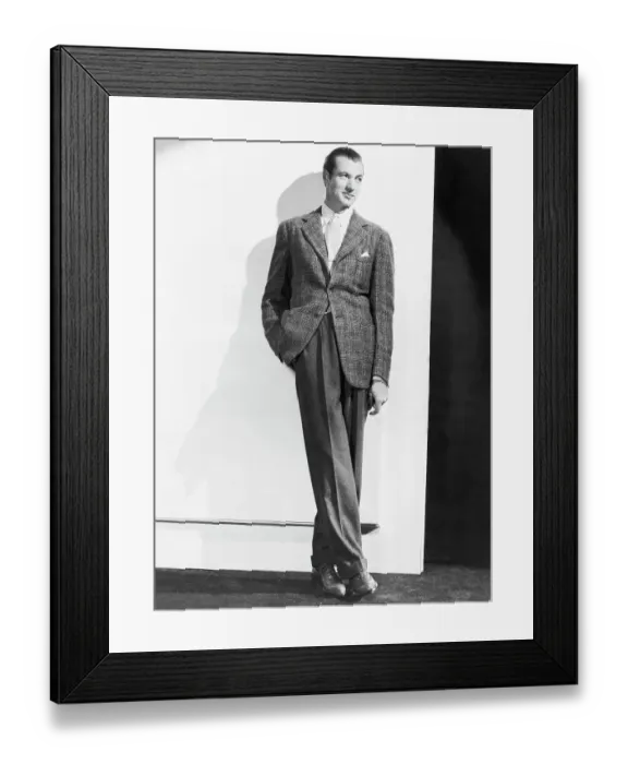 Framed Print : Gary Cooper in Full Length Pose