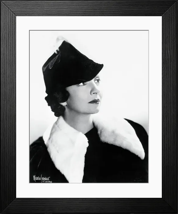 Framed Print : Actress Joan Blaine in Stylish Hat and Coat Framed Print : Actress Joan Blaine in Stylish Hat and Coat