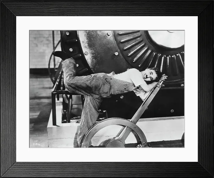Framed Print : Charlie Chaplin in Modern Times Framed Print : Charlie Chaplin in Modern Times