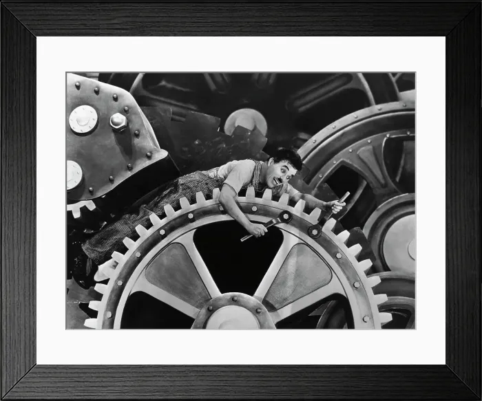 Framed Print : Charlie Chaplin in Modern Times Framed Print : Charlie Chaplin in Modern Times
