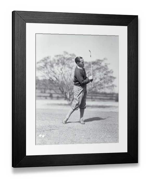 Framed Print : Bobby Jones Swinging His Golf Club Framed Print : Bobby Jones Swinging His Golf Club
