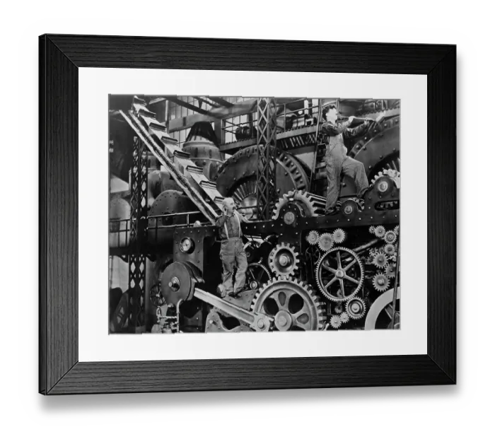 Framed Print : Charlie Chaplin in Modern Times Framed Print : Charlie Chaplin in Modern Times
