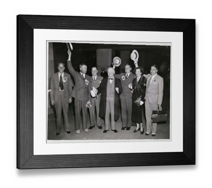 Framed Print : William Allen White Arriving for Convention Framed Print : William Allen White Arriving for Convention