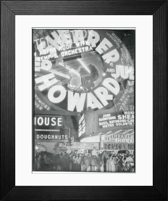 Framed Print : Signs Advertising Romeo and Juliet Theatrical Event Framed Print : Signs Advertising Romeo and Juliet Theatrical Event