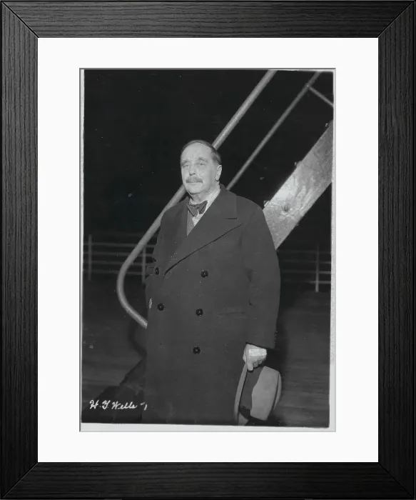 Framed Print : Herbert George Wells Posing Framed Print : Herbert George Wells Posing