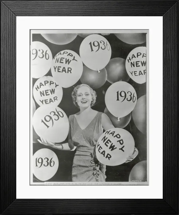 Framed Print : Madge Evans Surrounding with Balloons Framed Print : Madge Evans Surrounding with Balloons