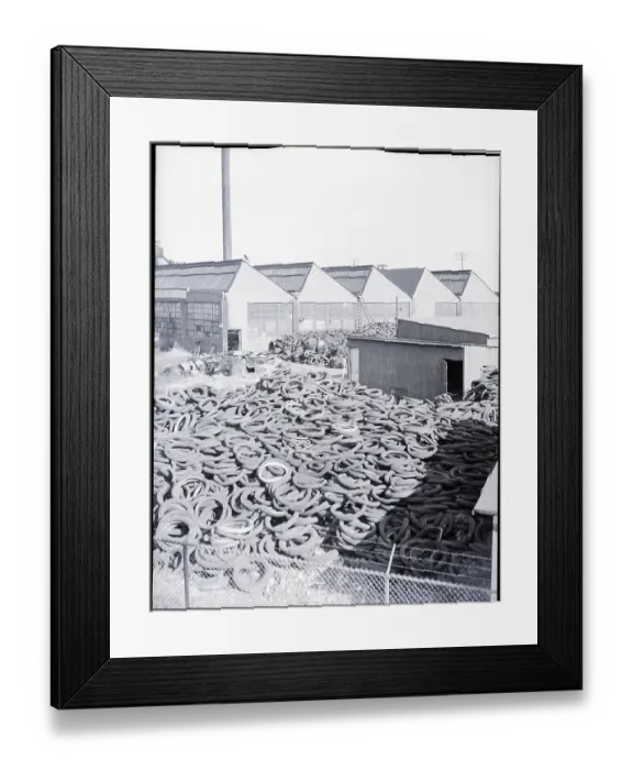Framed Print : Yard Full of Scrap Auto Tires Framed Print : Yard Full of Scrap Auto Tires