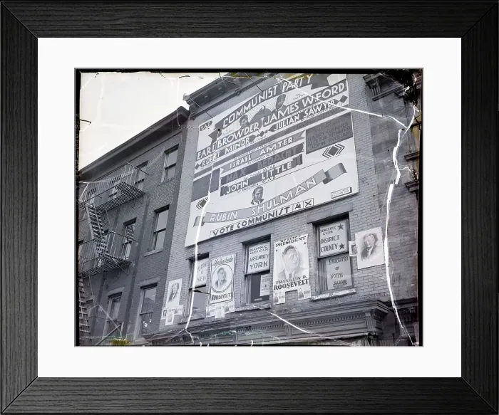 Framed Print : Communist Party & Democrat Party Hq; Nyc Framed Print : Communist Party & Democrat Party Hq; Nyc