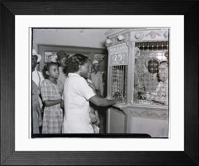 Framed Print : Boxing Fans Buying Tickets Framed Print : Boxing Fans Buying Tickets