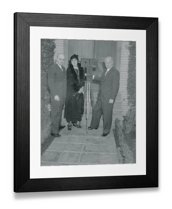Framed Print : Cecil DeMille Posing With Performers Framed Print : Cecil DeMille Posing With Performers