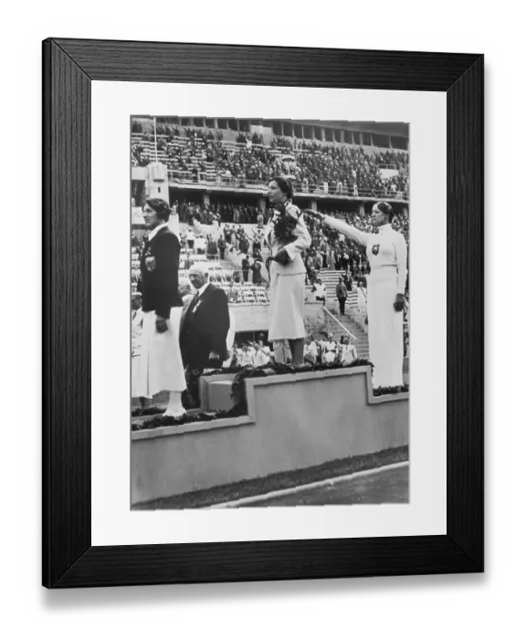 Framed Print : Women's Fencing Winners in 1936 Olympics Framed Print : Women's Fencing Winners in 1936 Olympics