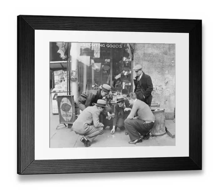 Framed Print : Men Playing Dice Framed Print : Men Playing Dice