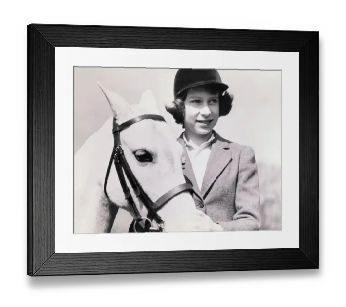 Framed Print : Crown Princess Elizabeth with Her Pony Framed Print : Crown Princess Elizabeth with Her Pony