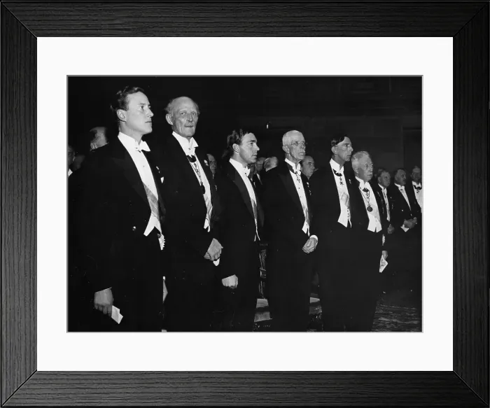 Framed Print : Men at Nobel Ceremonies Framed Print : Men at Nobel Ceremonies