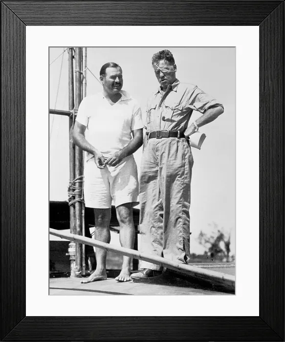 Framed Print : Ernest Hemingway and Floyd Gibbons Framed Print : Ernest Hemingway and Floyd Gibbons