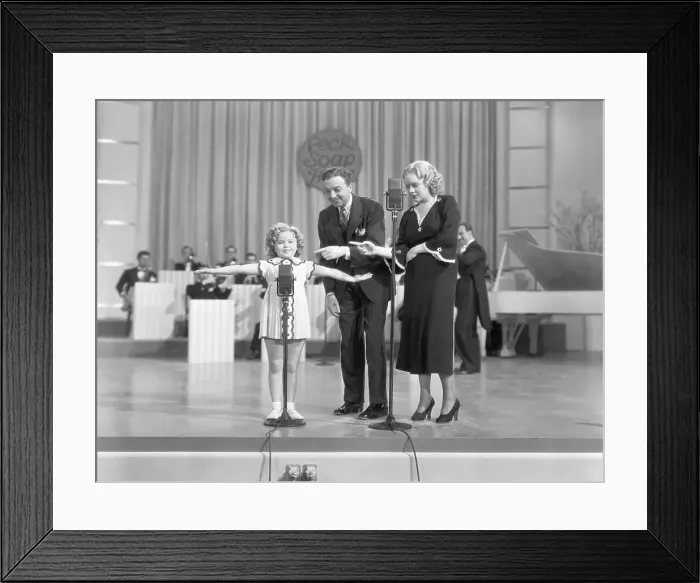 Framed Print : Actress Shirley Temple and Costars Performing with Band Framed Print : Actress Shirley Temple and Costars Performing with Band