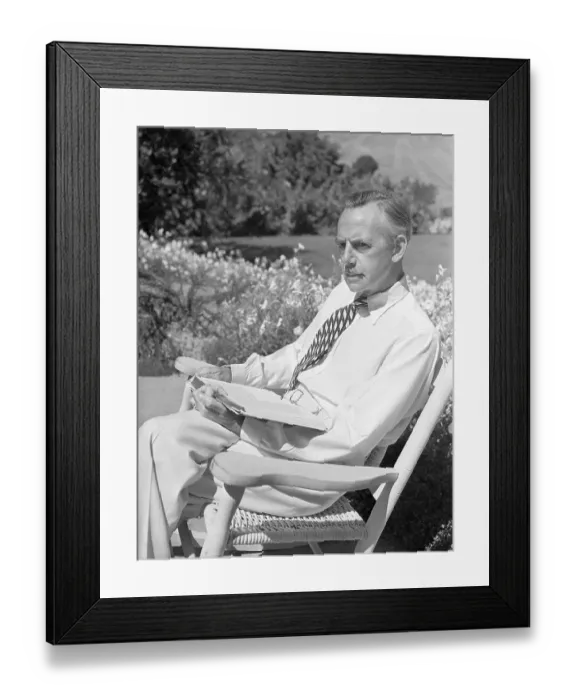 Framed Print : Eugene O'Neill Reading Framed Print : Eugene O'Neill Reading