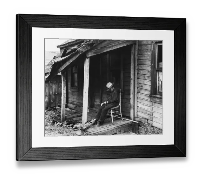 Framed Print : Old Man On Porch Framed Print : Old Man On Porch