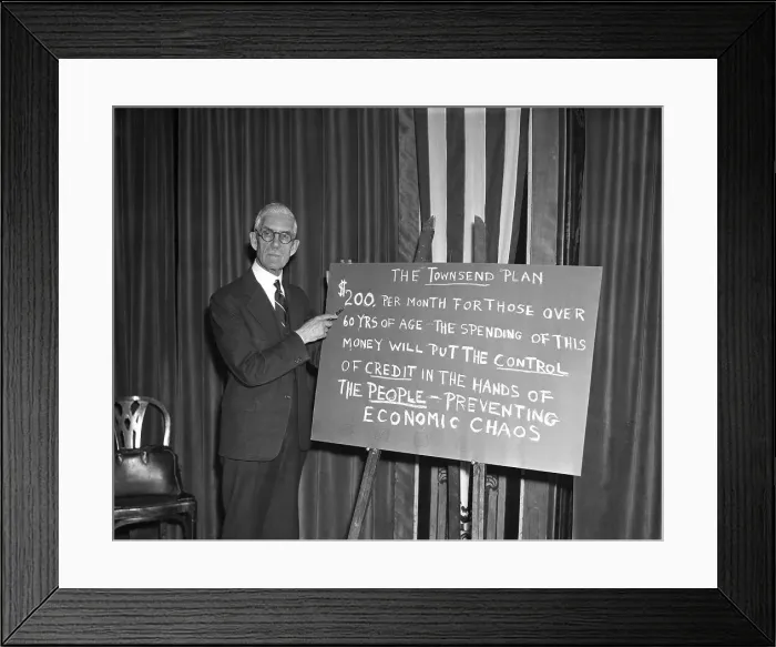 Framed Print : Pension Plan Expert Lecturing Pros and Cons Framed Print : Pension Plan Expert Lecturing Pros and Cons