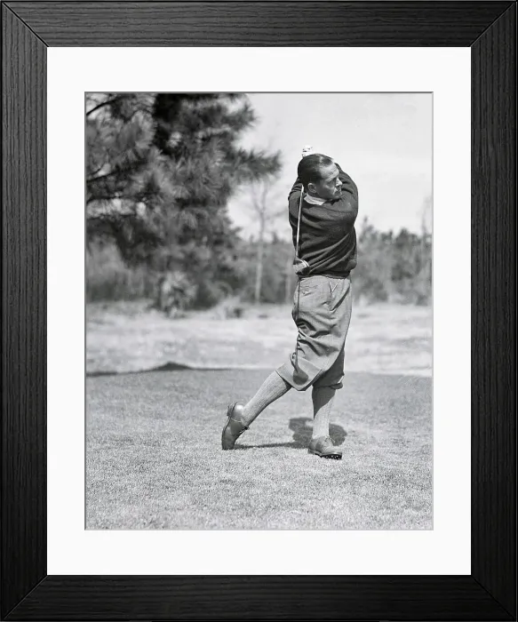 Framed Print : Bobby Jones Swinging His Golf Club Framed Print : Bobby Jones Swinging His Golf Club