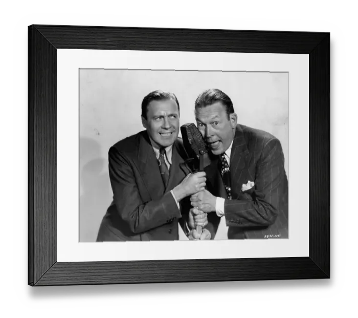 Framed Print : Fred Allen and Jack Benny Fighting Jokingly Framed Print : Fred Allen and Jack Benny Fighting Jokingly