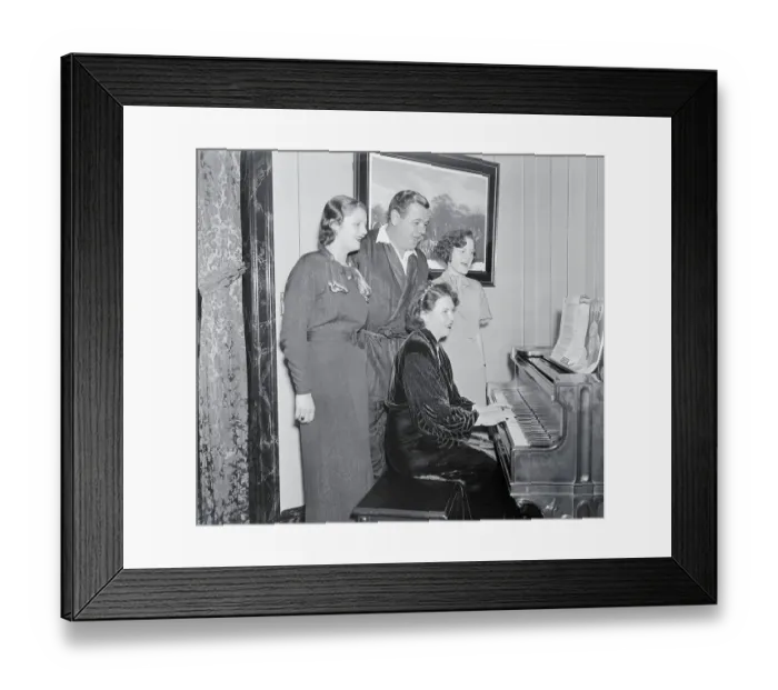 Framed Print : Babe Ruth Singing with Family