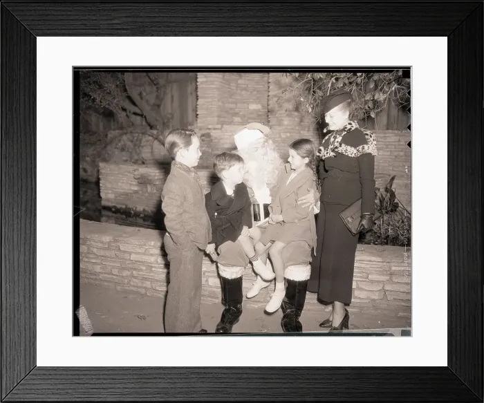 Framed Print : Child Actors with Santa Claus