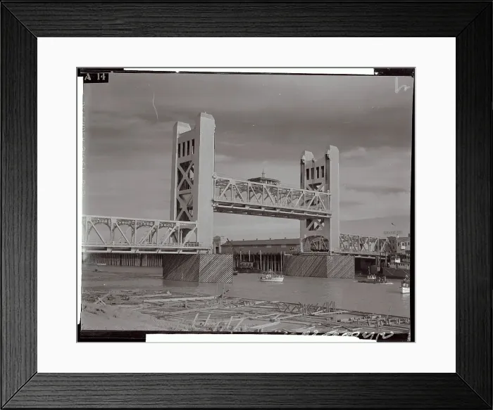 Framed Print : View of Sacramento River Tower Bridge Framed Print : View of Sacramento River Tower Bridge