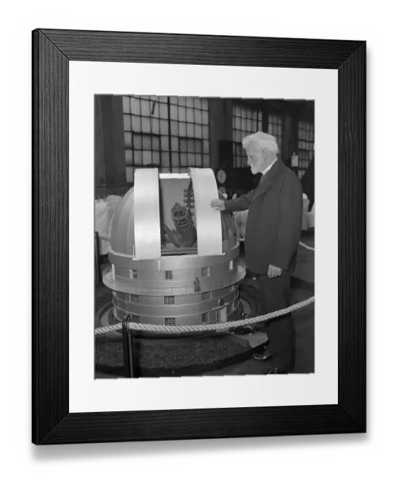 Framed Print : Ambrose Swasey with Scale Model of His Telescope Framed Print : Ambrose Swasey with Scale Model of His Telescope