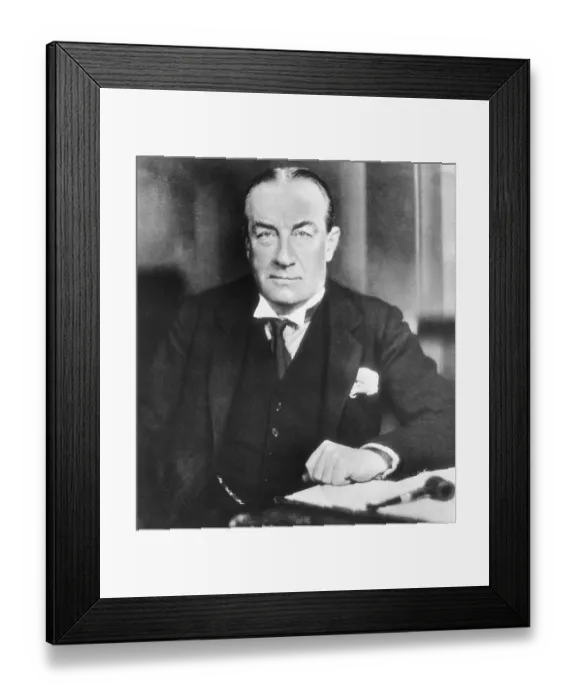 Framed Print : Portrait of Stanley Baldwin Framed Print : Portrait of Stanley Baldwin